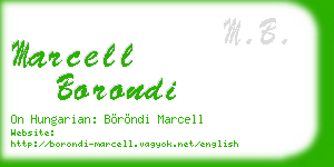 marcell borondi business card